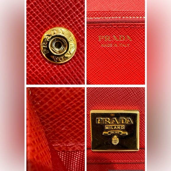 PRADA Saffiano Leather Bifold Wallet GUC - Picture 7 of 16